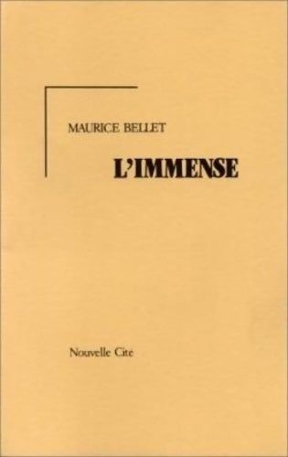 Livrenpoche : L'immense - Maurice Bellet - Livre