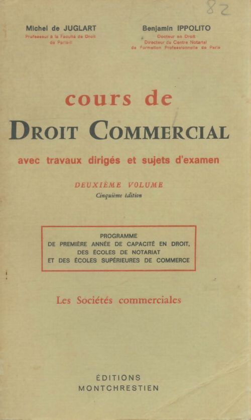 Livrenpoche : Cours de droit civil Tome II - Michel De Juglart - Livre