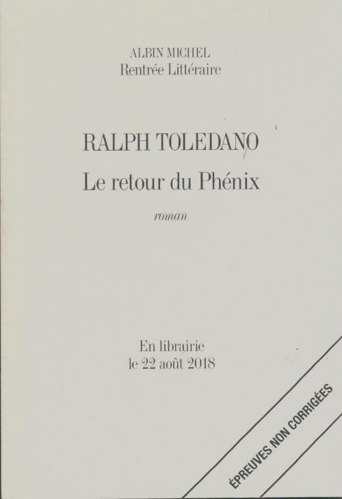 Livrenpoche : Le retour du phénix - Ralph Toledano - Livre