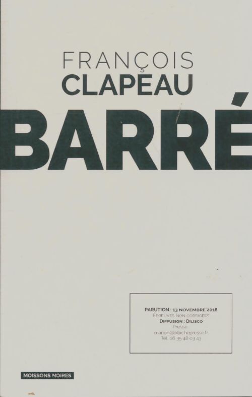 Livrenpoche : Barré - françois Clapeau - Livre