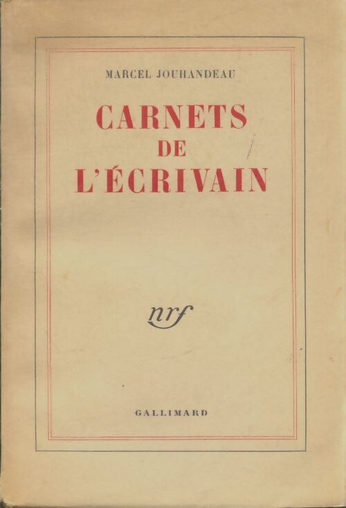 Livrenpoche : Carnets de l'écrivain - Marcel Jouhandeau - Livre