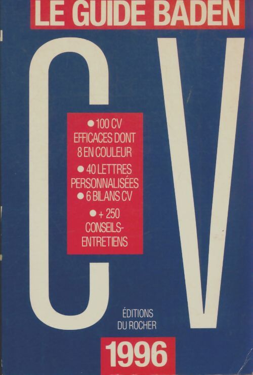 Livrenpoche : Guide Baden du CV 1996 - Alain Baden - Livre