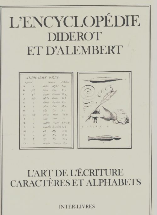 Livrenpoche : L'art de l'écriture : Caractères et alphabets - Denis Diderot - Livre