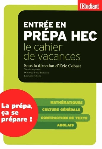 Livrenpoche : Cahier de vacances Prépa HEC - Eric Cobast - Livre