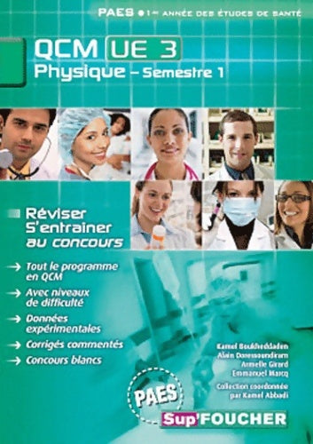 Livrenpoche : QCM UE3 Physique : Semestre 1 - Kamel Boukheddaden - Livre