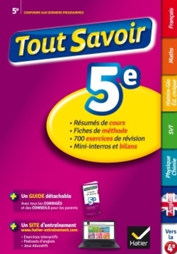 Livrenpoche : Tout savoir 5e - Marjorie Champetier - Livre