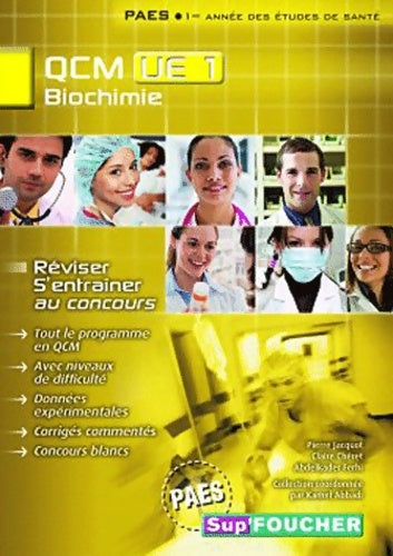 Livrenpoche : QCM UE1 Biochimie - Pierre Jacquot - Livre