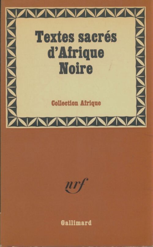 Livrenpoche : Textes sacrées d'Afrique noire - Collectif - Livre
