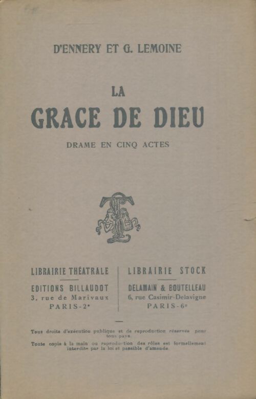 Livrenpoche : La grâce de dieu - G Lemoine - Livre