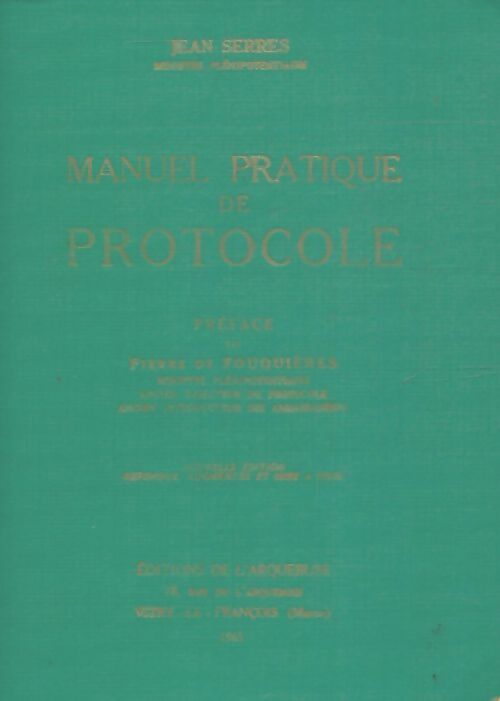 Livrenpoche : Manuel pratique du protocole - Jean Serres - Livre