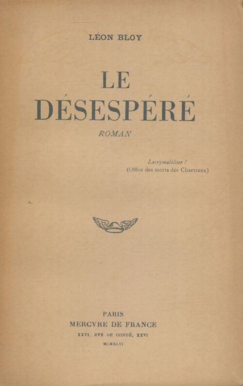 Livrenpoche : Le désespéré - Léon Bloy - Livre