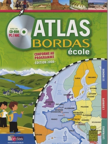 Livrenpoche : ATLAS BORDAS école + CD - Michel Mouton-Barrère - Livre