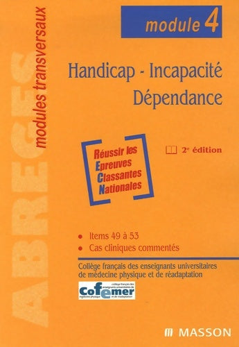 Livrenpoche : Handicap - Incapacité - Dépendance - COFEMER - Livre