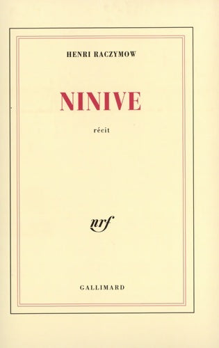 Livrenpoche : Ninive - Henri Raczymow - Livre