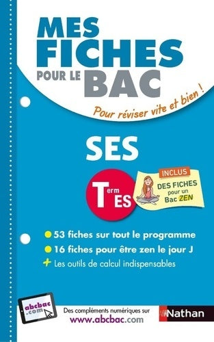Livrenpoche : Mes fiches pour le BAC SES Term ES - Delphine De Chouly - Livre