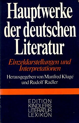 Livrenpoche : Hauptwerke der deutschen literatur  - Rudolf Radler - Livre