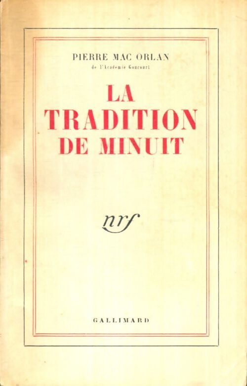 Livrenpoche : La tradition de minuit - Pierre Mac Orlan - Livre