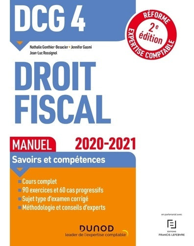 Livrenpoche : DCG 4 Droit fiscal - Manuel - 2020/2021 : 2020/2021 - Nathalie Gonthier-Besacier - Livre