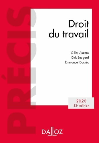 Livrenpoche : Droit du travail - Gilles Auzero - Livre