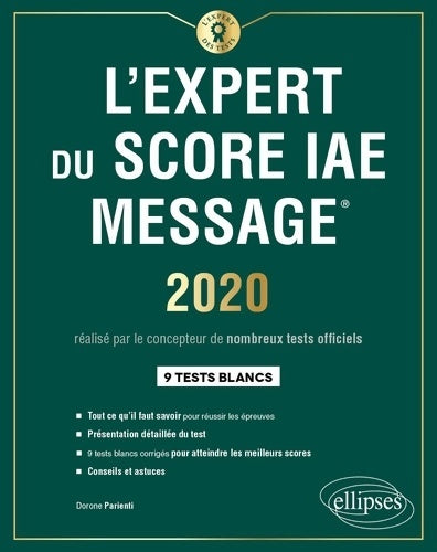 Livrenpoche : L'expert du Score IAE Message : 9 tests blancs - Dorone Parienti - Livre