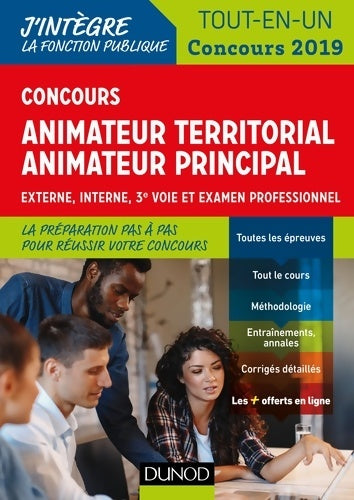 Livrenpoche : Concours Animateur territorial animateur principal - Concours 2019 : Externe interne 3e voie et examen professionnel - Stéphane Voisin - Livre
