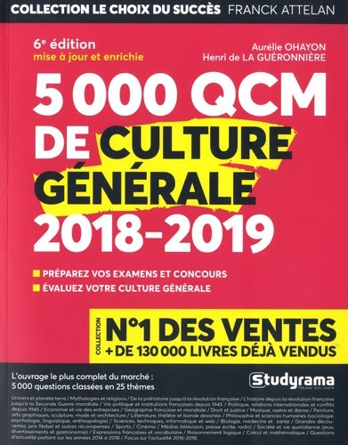 Livrenpoche : 5000 QCM de culture générale - Aurélie Ohayon - Livre