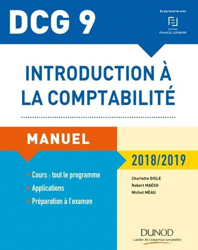 Livrenpoche : Introduction à la comptabilité DCG 9 - Charlotte Disle - Livre
