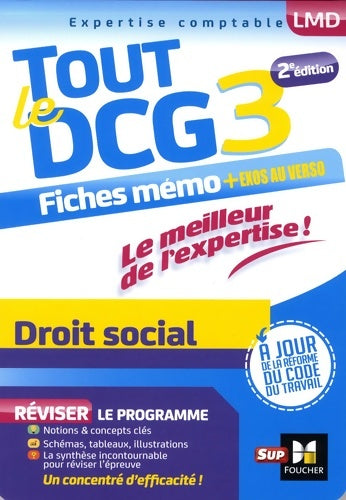 Livrenpoche : Tout le DCG 3 - Droit social - Entrainement et révision - 2ème édition - Maryse Ravat - Livre