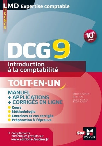 Livrenpoche : DCG 9 - Introduction à la comptabilité - Manuel - 10e édition - Sébastien Paugam - Livre