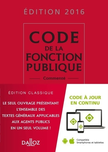 Livrenpoche : Code de la fonction publique : Commenté - Christelle De Gaudemont De La Montforière - Livre