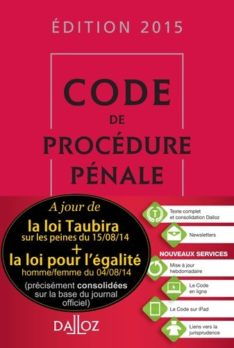 Livrenpoche : Code de procédure pénale 2015 - 56e éd. - Coralie Ambroise-Castérot - Livre