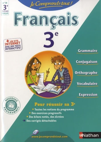 Livrenpoche : JE COMPRENDS TOUT français 3E - SIDONIE VOUKAMBA - Livre