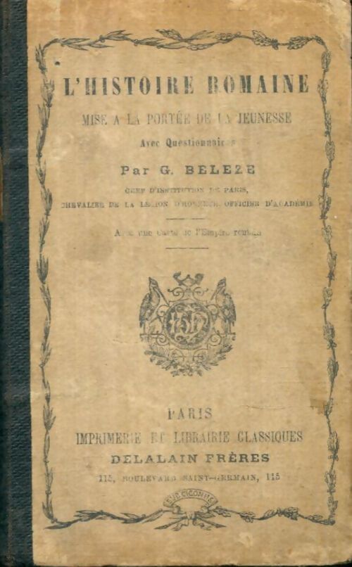 Livrenpoche : L'histoire romaine mise à la portée de la jeunesse - G Beleze - Livre