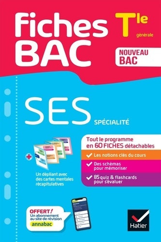 Livrenpoche : Fiches bac - SES Terminale . Bac 2025 : Tout le programme en fiches de révision détachables - Séverine Bachelerie-Marteau - Livre