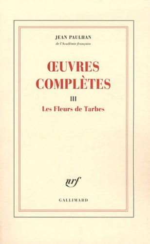Livrenpoche : ?uvres complètes - Jean Paulhan - Livre