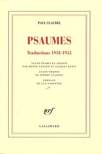 Livrenpoche : Psaumes : Traductions 1918-1953 - Paul Claudel - Livre