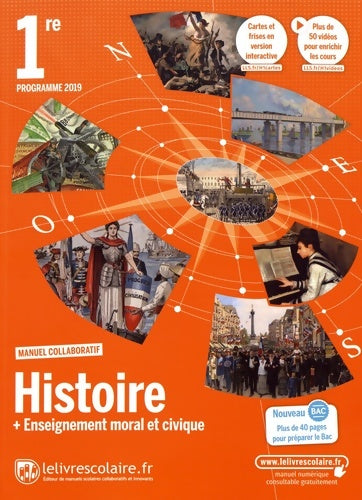 Livrenpoche : Histoire-EMC 1re : Manuel élève - Collectif - Livre