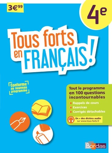 Livrenpoche : Tous forts en Français 4e - Nouveau programme 2016 - Françoise Nicolas - Livre