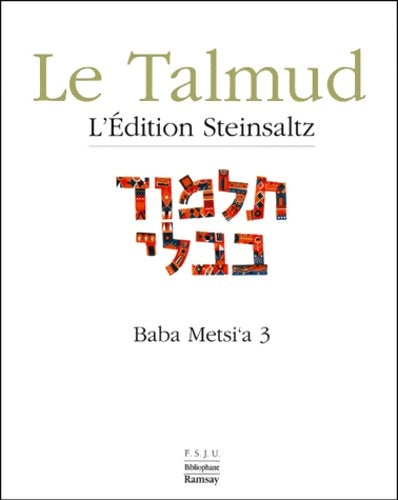 Livrenpoche : Baba metsi a 3 talmud vol xiv - adin Steinsaltz - Livre