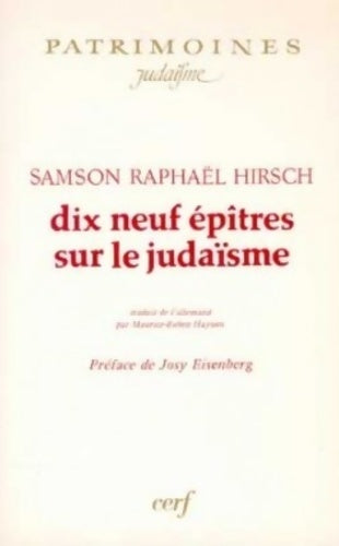 Livrenpoche : Dix neuf épîtres sur le judaïsme - Samson-Raphaël Hirsch - Livre