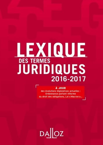 Livrenpoche : Lexique des termes juridiques - Collectif - Livre