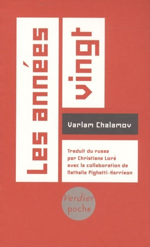 Livrenpoche : Les années vingt - Varlam Chalamov - Livre