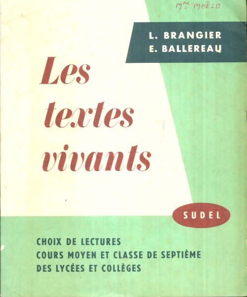 Livrenpoche : Les textes vivants - E. L.; Ballereau - Livre