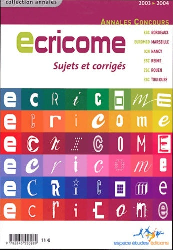 Livrenpoche : Ecricome : Concours 2003 - Bernadette De La Touanne - Livre
