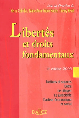 Livrenpoche : Libertés et droits fondamentaux - Collectif - Livre