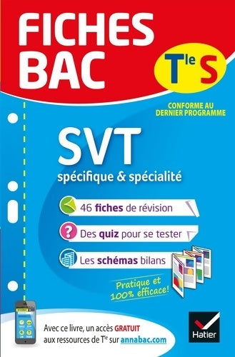 Livrenpoche : Fiches bac SVT Terminale S  : Fiches de révision Terminale S - Isabelle Bednarek - Maitrepierre - Livre