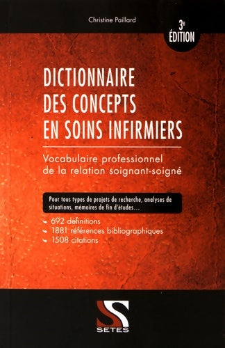 Livrenpoche : Dictionnaire des concepts en soins infirmiers - 3e édition - Christine Paillard - Livre