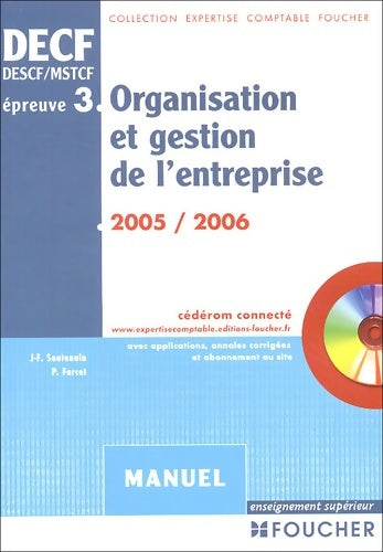 Livrenpoche : Organisation et gestion de l'entreprise épreuve numéro 3 DECF - Philippe Farcet - Livre