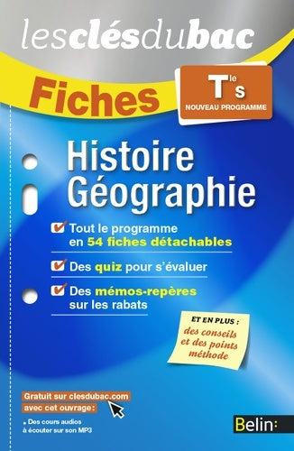 Livrenpoche : Fiches Histoire Géographie - Terminale S : Les clés du bac - Pascale Dayries - Livre