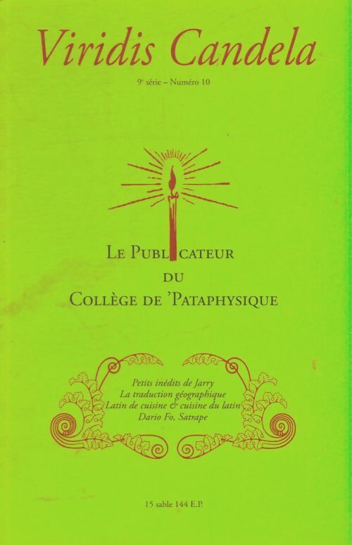 Livrenpoche : Viridis candela 9e série n°10 - Collectif - Livre